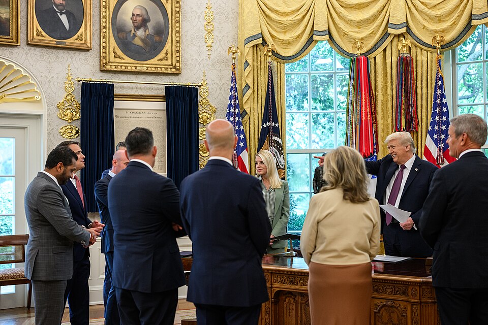 Todd Blanche — President Donald Trump speaks with Deputy Attorney General Todd Blanche and others before signing a Presidential Memorandum that will deploy the National Guard to Memphis (54792592210)