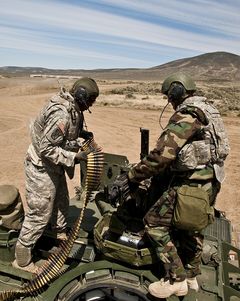 Explosives Attack — Soldiers put NBC RV Strykers, Fox vehicles through .50-caliber range 120509-A-KU062-224