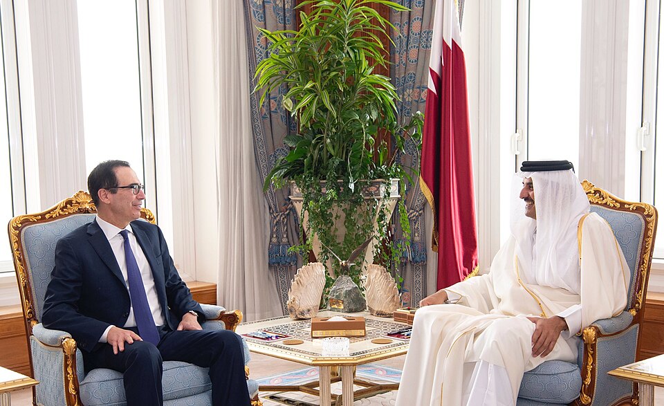 Issues Sanctions — Steven Mnuchin and Tamim bin Hamad Feb 2020