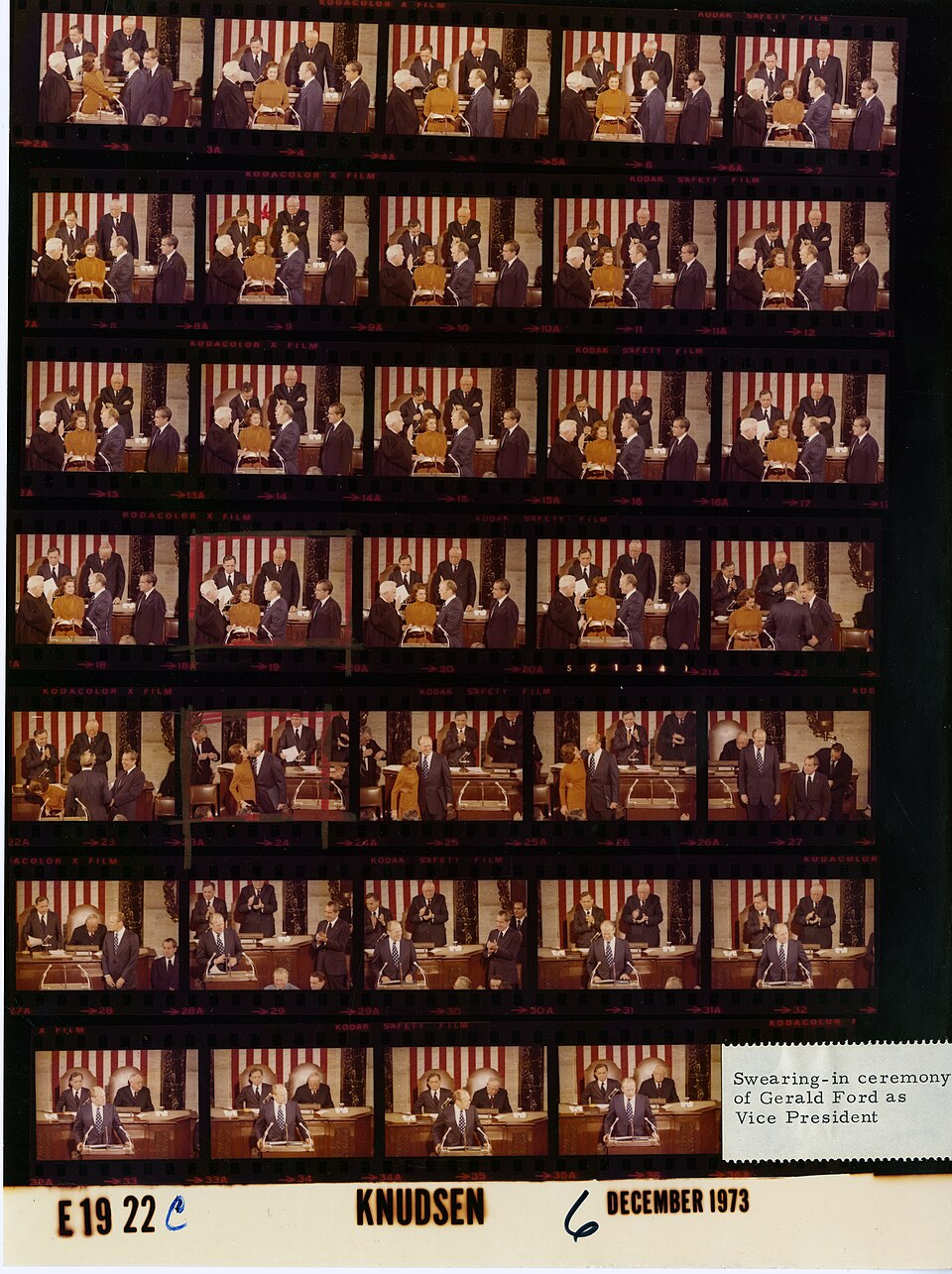 Leaders Frame — Nixon Contact Sheet WHPO-E1922