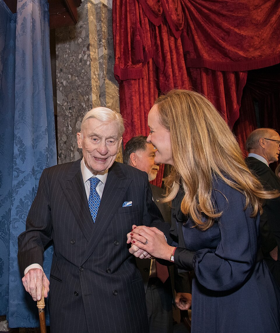 Former Virginia — Former Virginia Senator John Warner attends Senator Stevens portrait unveiling on October 23, 2019