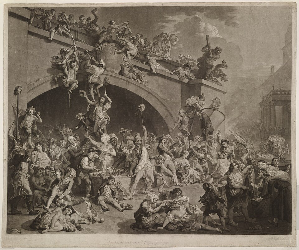 France Riots — The plundering of the King's cellar, Paris, 10th August, 1793 - J. Zoffany Esqr. pinx. ; R. Earlom sculpt LCCN2001697063